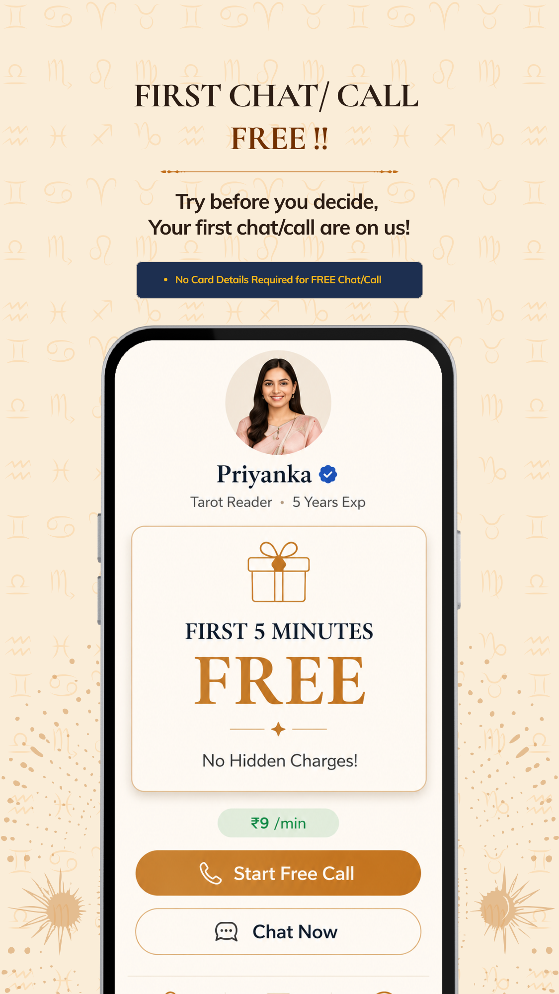 Call Astro app — first 5 minutes free
